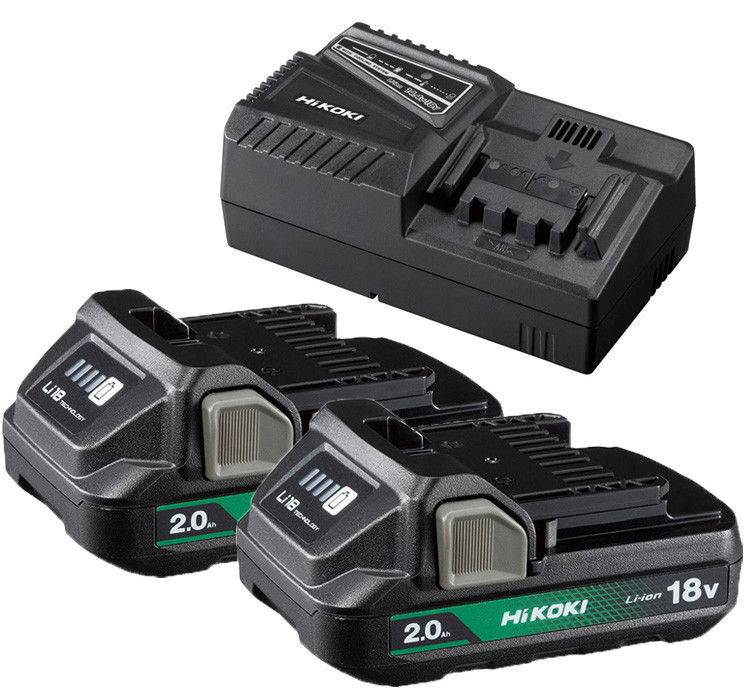 HiKoki UC18YFSLWFZ Li-ion akkumulátor töltő + 2 db 18V 2.0Ah Li-ion akkumulátor termék fő termékképe