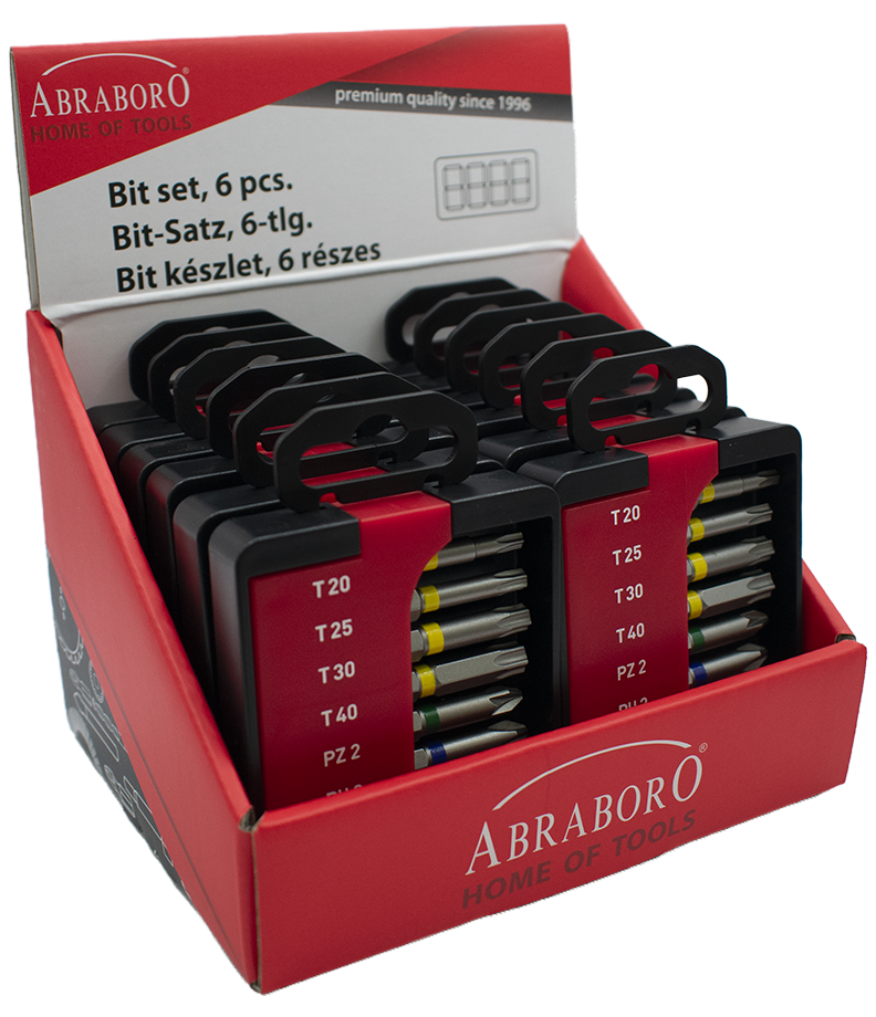 Abraboro 6 részes bitkészlet kínálóval, 12 db/doboz termék fő termékképe