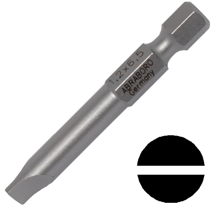 Abraboro 1.2 x 6.5 x 50 mm lapos SUPRA bit, 10 db/csomag termék fő termékképe