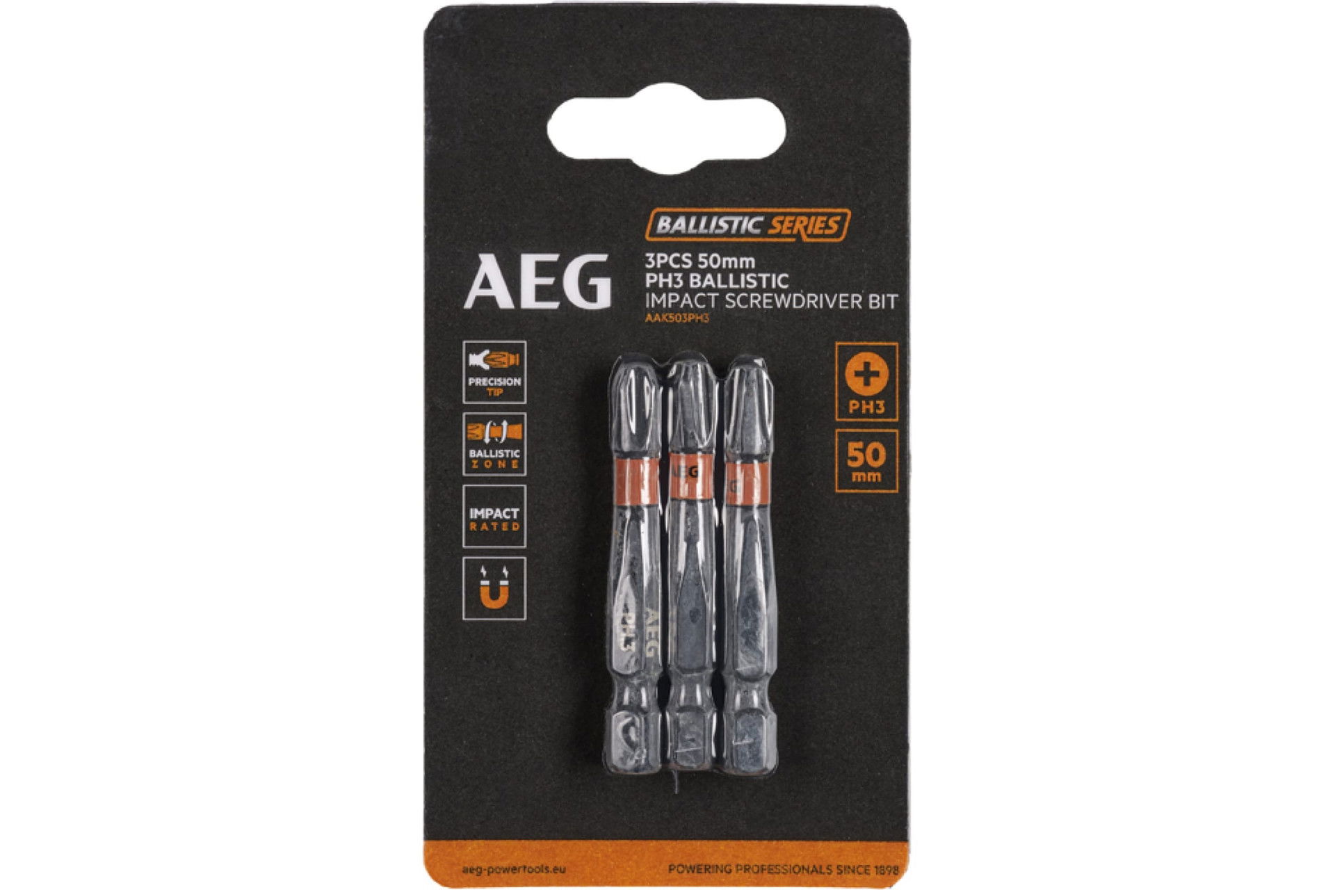 AEG AAK503 50mm PH3 csavarozó bit 3db/bliszter termék fő termékképe