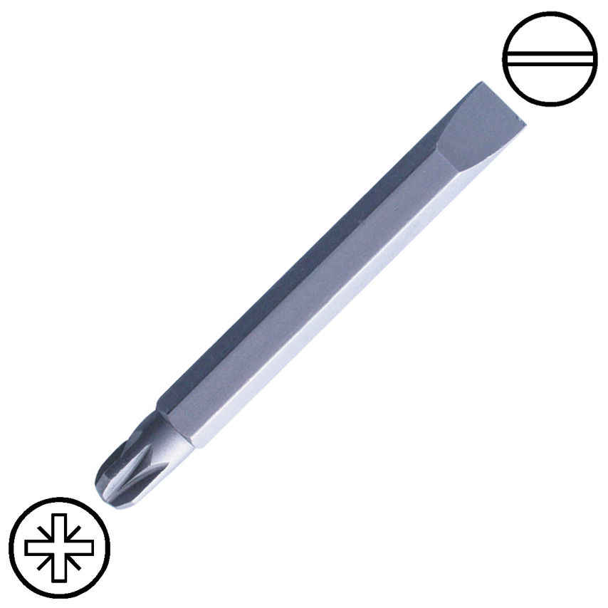 KENNEDY 3/16" hornyos x No.1 pozidriv kétvégű csavarhúzó bit 1/4" hatszög befogással, 60 mm termék fő termékképe