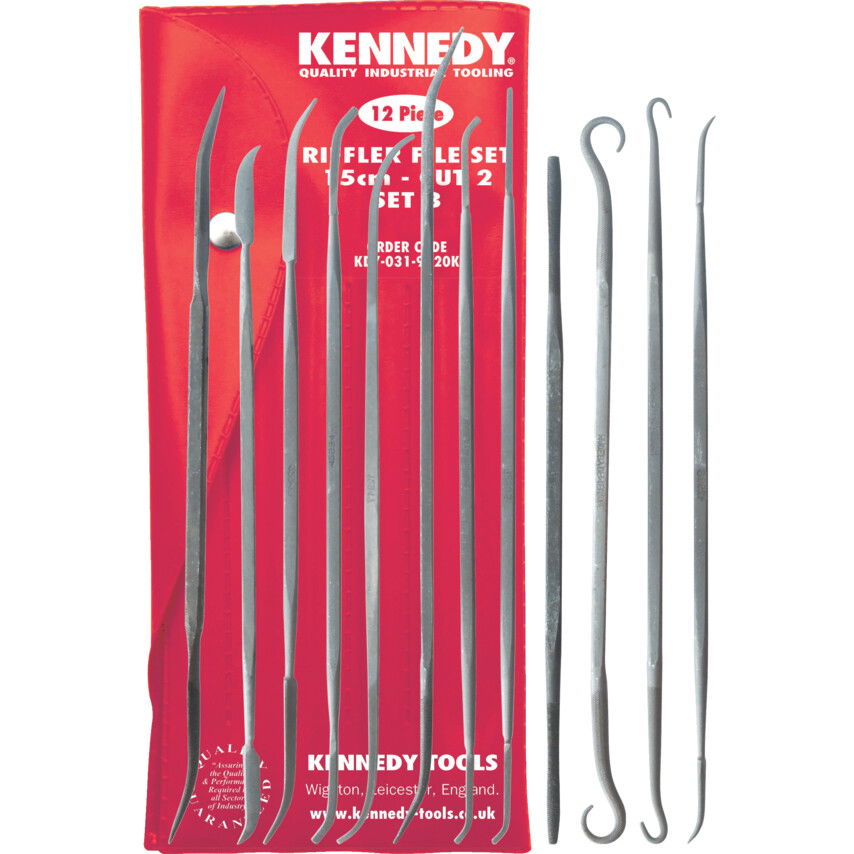 KENNEDY 150 mm ékszerész / ötvös tűreszelő B-készlet, félsimító, 12 részes termék fő termékképe