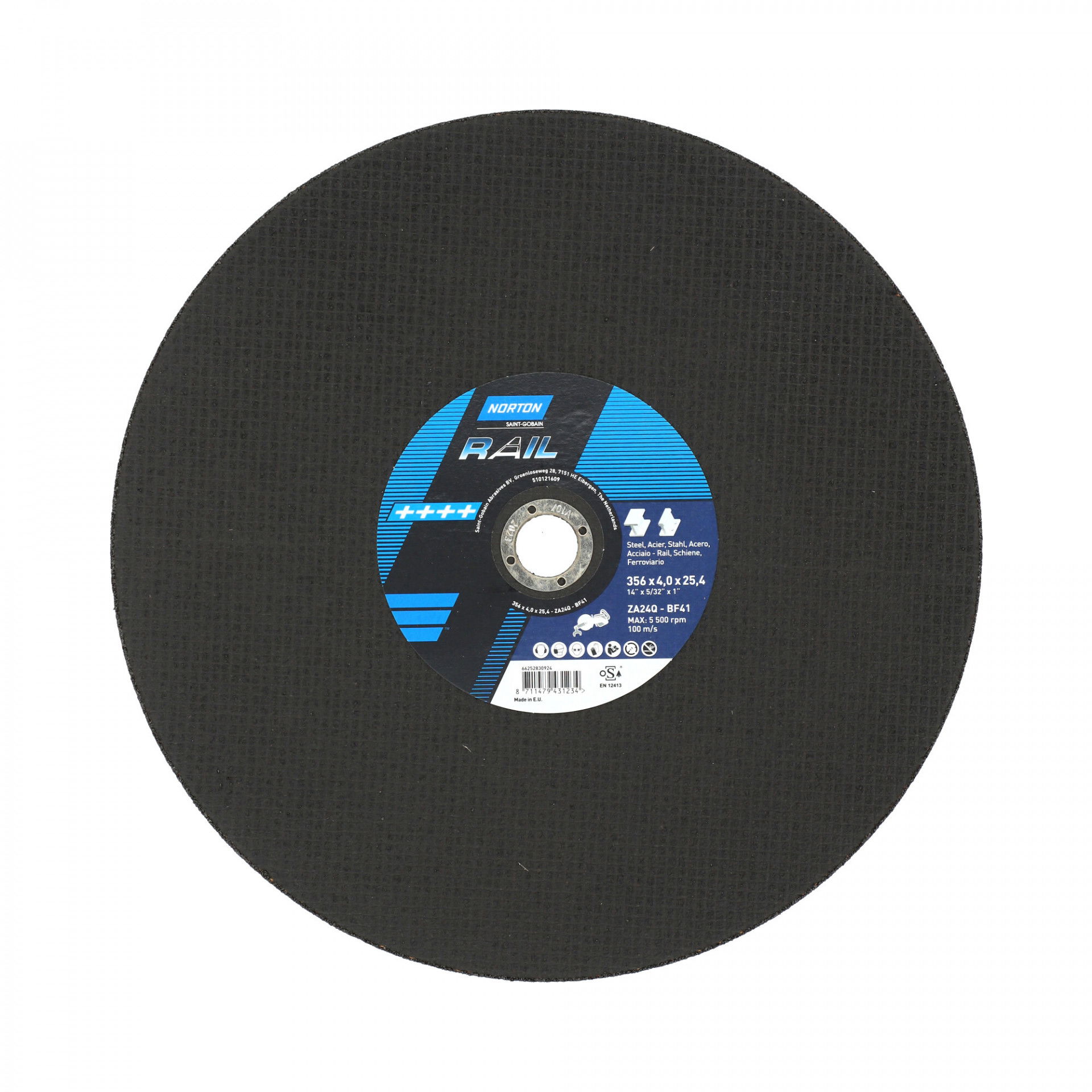 Norton Norline Rail (Sín) vágókorong 356x4,0x25,4mm ZA24Q, 10 db/csomag termék fő termékképe