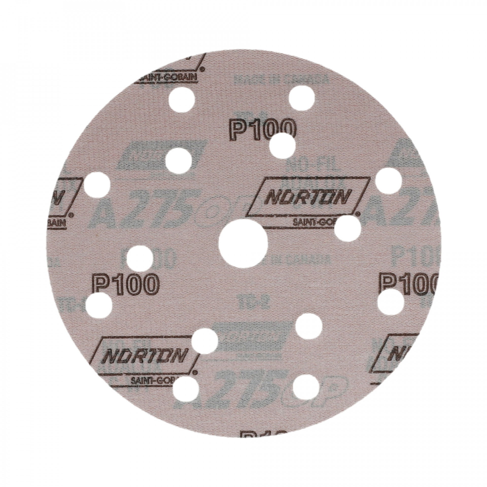 Norton Pro A275 csiszolókorong Ø150 mm 14+1 Lyukas P100, 100 db/csomag termék fő termékképe