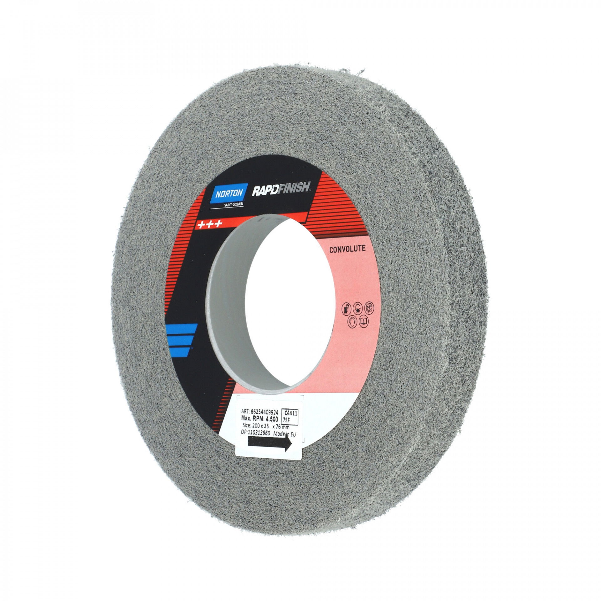 Norton Rapid Finish Light rost csiszolókorong 200x25x76mm Fine 8, 3 db/csomag termék fő termékképe