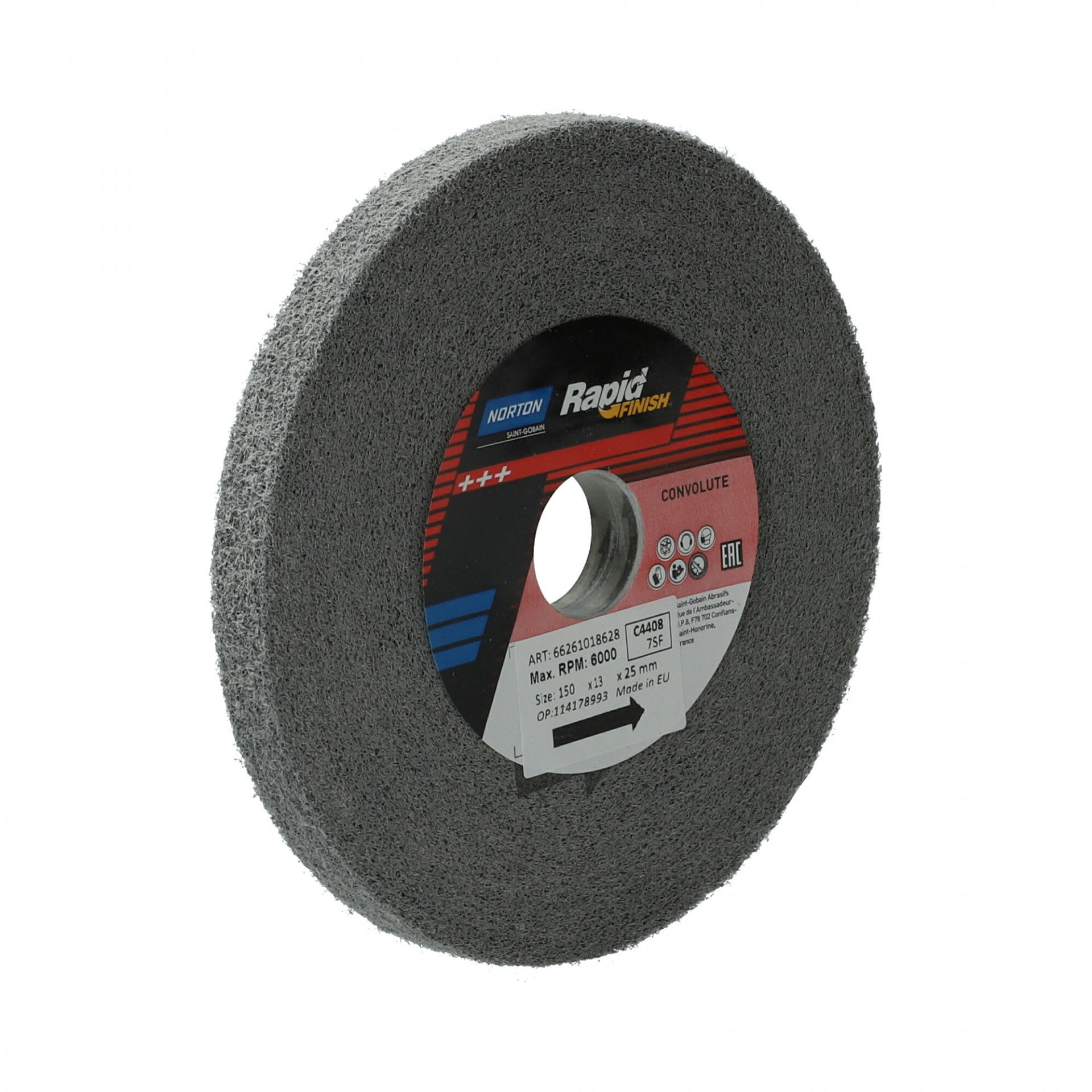 Norton Rapid Finish Series 1000 Long Life rost csiszolókorong 150x12x25mm Fine 7 SiC, 4 db/csomag termék fő termékképe