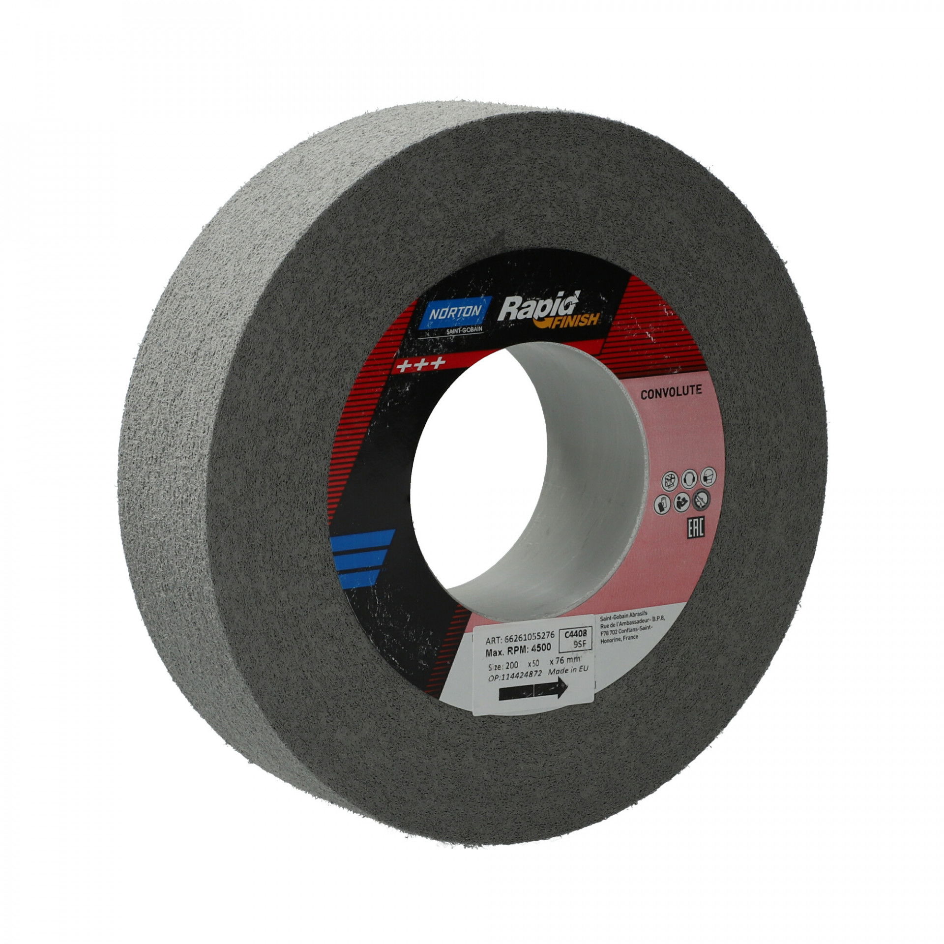 Norton Rapid Finish Series 1000 Long Life rost csiszolókorong 200x50x76mm Fine 8 SiC, 2 db/csomag termék fő termékképe