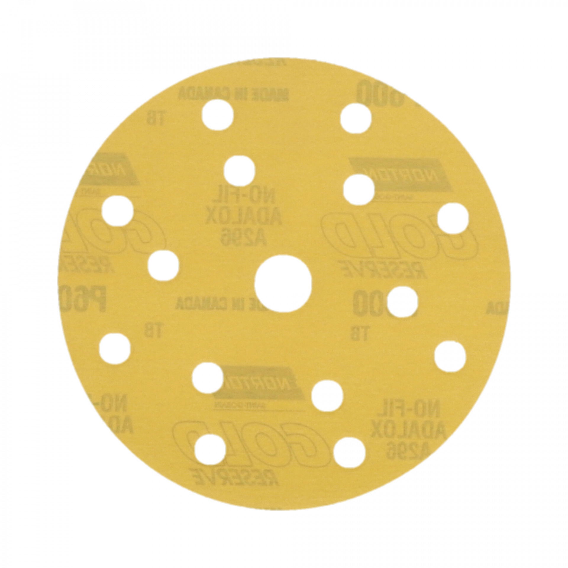 Norton Gold Reserve A296  tépőzáras csiszolókorong Ø150mm P600, 100 db/csomag termék fő termékképe