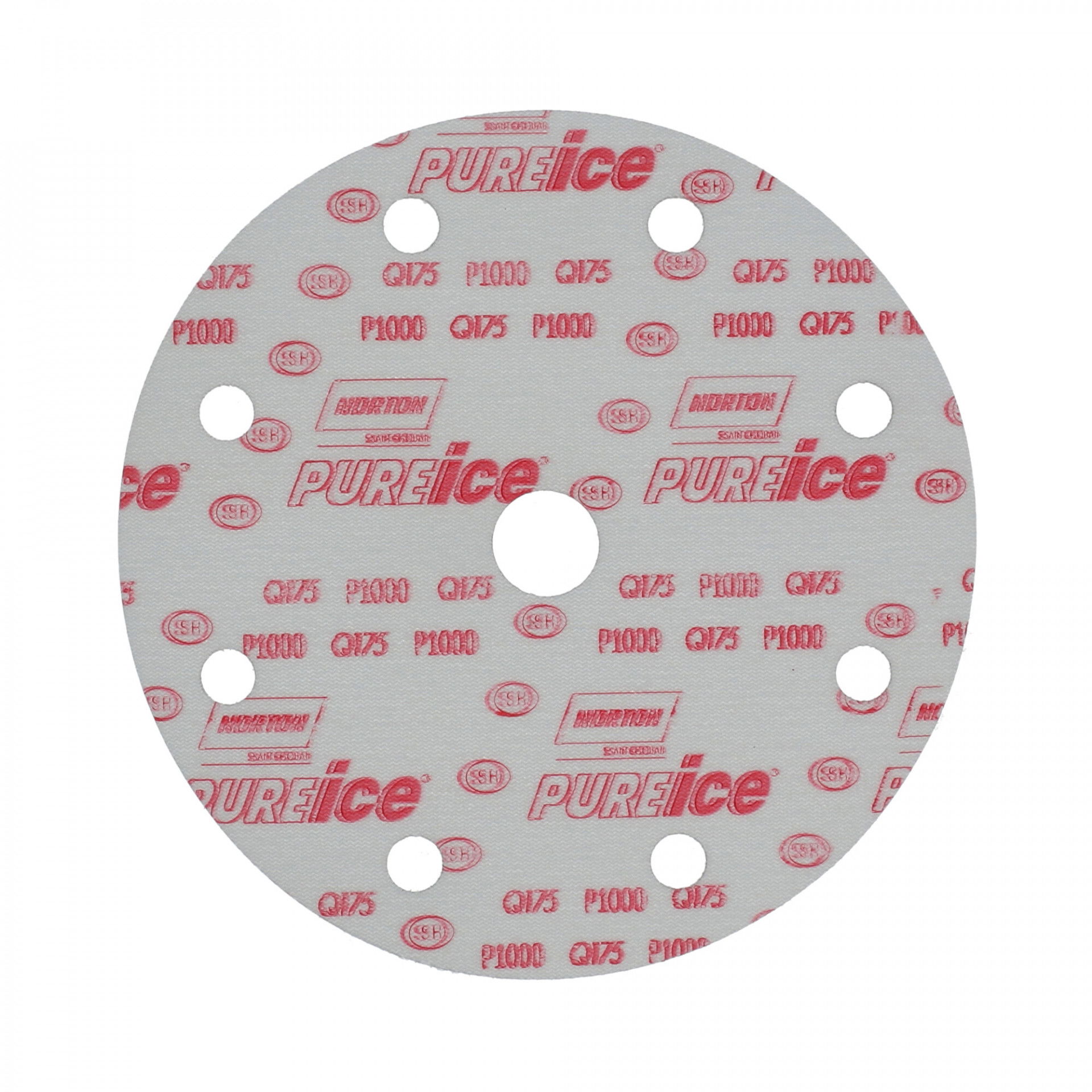 Norton Pure Ice Film Q175 csiszolókorong Ø150mm 8+1 Lyukas P1000, 50 db/csomag termék fő termékképe