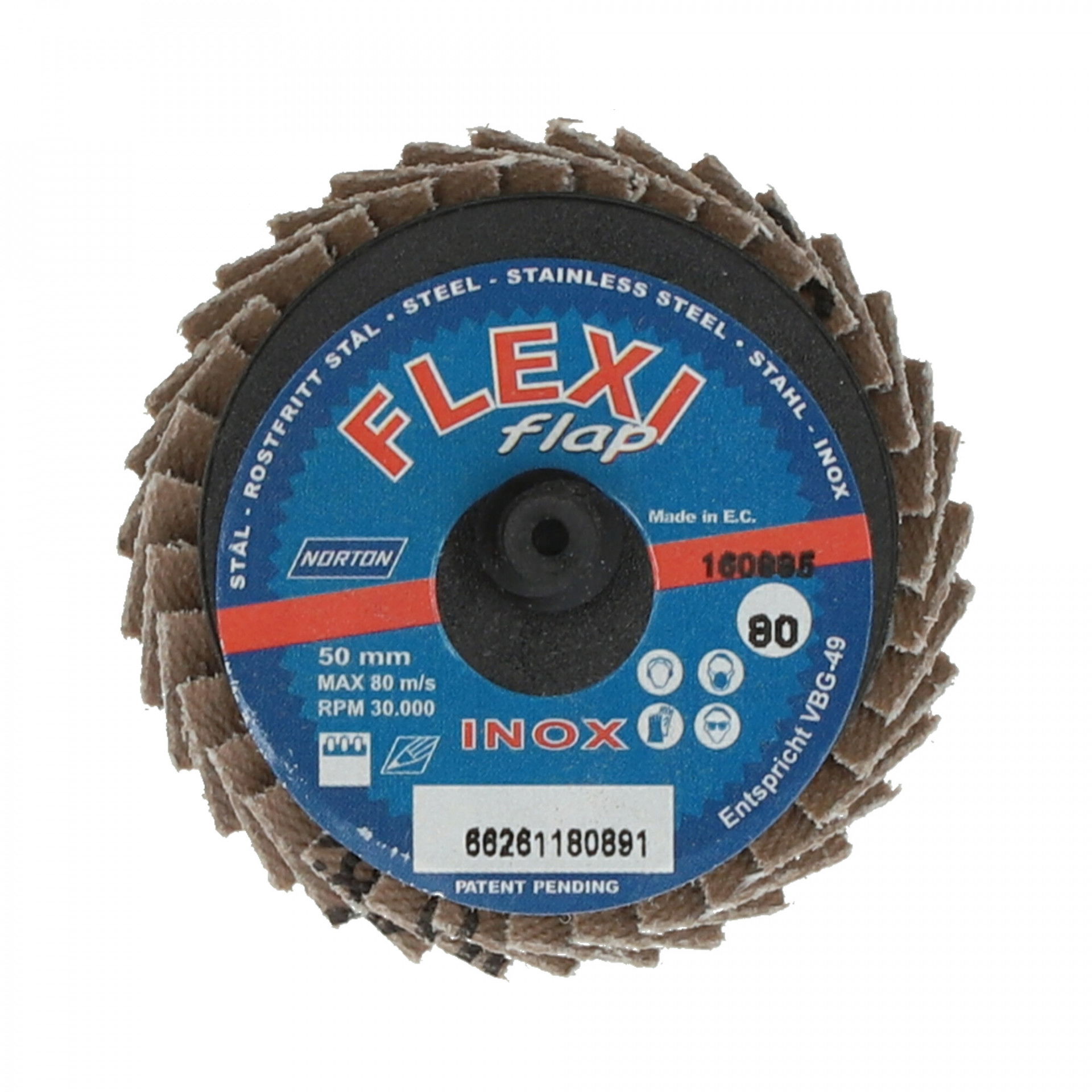 Norton Speedlok Flexi-Flap X-Treme R828 TR lamellás csiszolókorong Ø50mm P80, 10 db/csomag termék fő termékképe