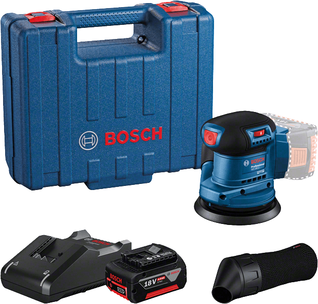 Bosch GEX 185-LI akkus szénkefe nélküli excentercsiszoló (1 x 4.0 Ah Li-ion akkuval) termék fő termékképe